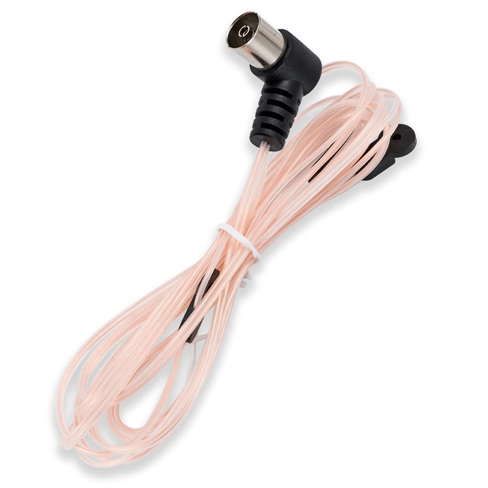 Vecys FM Antenna Dipole Antenna 75 Ohm for Home Theater Indoor Car Auto Vehicle Radio Push-On TV/PAL Female Connector Stereo Receiver Amplifier Tuner