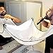 NYKKOLA Beard Catcher Apron Hair Beard Care Shave Apron Men's Facial Trimmer Catcher Hair Bathroom Cape Gown Bib (white)