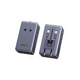 UGREEN 45W 6-Port Universal Travel Plug Adapter Worldwide | 2 USB-C, 2 USB-A, 2 AC, GaN International Power Adapter for 200+Countries, Fasting Charging, Travel Essentials, Black