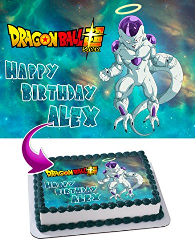 Frieza Freeza Dragon Ball Edible Image Cake Topper Personalized Icing Sugar Paper A4 Sheet Edible Frosting Photo Cake 1/4 ~ Best Quality Edible Image for cake