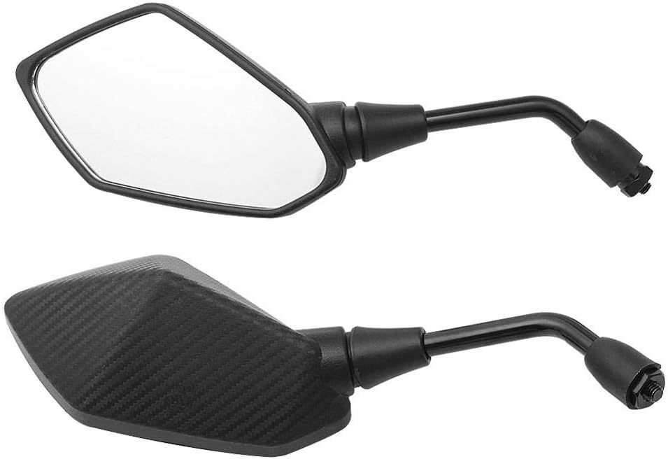QCYSTBTG Universal Motorcycle Mirror Motorbike Replacement Parts Rear View Mirrors 8mm 10mm Carbon Fiber style
