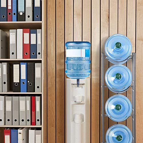4-Tier Water Bottle Holder Cooler Jug Rack, 5 Gallon Water Bottle Storage Rack Detachable Heavy Duty Chrome Water Bottle Cabby Rack Caddy Carrier with Holder（Ship from US) - Thumbnail 7