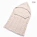 Colorful Newborn Baby Wrap Swaddle Blanket, Oenbopo Baby Kids Toddler Knit Blanket Swaddle Sleeping Bag Sleep Sack Stroller Wrap for 0-12 Month Baby (Kahki)