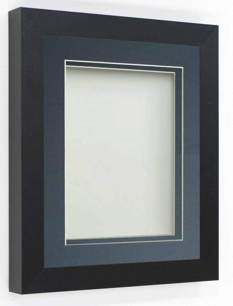 Rickman Box Frame Black with Blue Mount, 8x6 for 6x4 inch