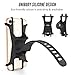 Fnova Bike Phone Mount, Silicone Adjustable Bicycle Phone Holder, Universal Cradle for Any Smartphone with 4.7-6 Inch Screens and All Bicycle Handlebars, Attach and Detach in Seconds (Black 2)