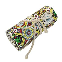SIPLIV Canvas Roll-up Pencil Wrap, Travel Drawing