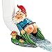 Collections Etc Mooning Gnome Funny Downspout Extender Cover Decoration