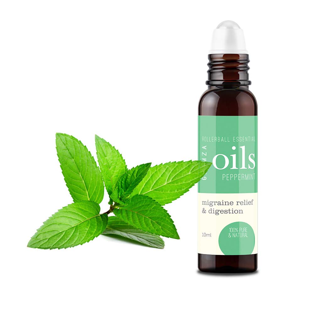 Peppermint Essential Oil GLAMZA 100% Pure Peppermint Oil Rollerball - Natural Fragrance Essential Oils for Aromatherapy, Massage & More (10ml)