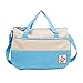 GUGER 5 pcs Multifunctional Baby Diaper Bag Suits Nappy Bag Mommy Bottle Holder Handbag With Changing Pad Larger Capacity Mummy Stroller Maternity Bag (light blue)