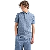 Armani Exchange Mens Mercerized Cotton Jacquard Regular Fit Tipped Polo