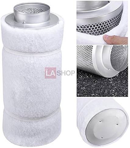 6"x22" 450CFM Hydroponic Coconut Activated Charcoal Carbon Filter Odor Control Scrubber