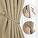 BCELIFE Curtain Tiebacks Magnetic, Handmade Drape Tie Backs Drapery Rope Holdbacks/Holder for Window Sheer and Blackout Panels Home and Office Decoration,Set of 2, Beige