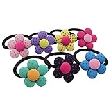 TS Cute Girls Flower Hair Tie Bands Ropes Ponytail Holder