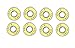 Mini Skater Abec 9 Precision 608 ZZ Bearings for Longboards and Skateboards (8pcs,Yellow)