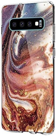 Compatible with Samsung Galaxy S10 Plus, Geometric Marble Design Smooth Ultra-Thin Scratch-Resistant Anti-Fingerprint Transparent TPU Bumper Gel Shell for Samsung Galaxy S10 Plus