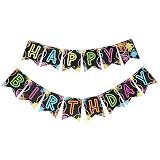 Glow Party Jointed Banners, Glow Decorations, Birthday Party Supplies