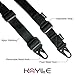 KAYLLE 2-Point Rifle Sling - Premium Shotgun Sling with Upgraded Metal Hook Fits Any Weapon - Durable & Quick Length Adjust - Multi Use for Hunting, Sniper, Shooting & Emergency Situations