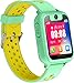 Kid Smart Watch GPS Tracker Wrist Phone Game Watch for Kids Child Boys Girls SOS anti-lost Alarm Remote Monitor with SIM Card Compatible for iOS Android Touch Screen Birthday Gifts (Green)