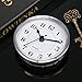 Hicarer 3-1/2 Inch (90 mm) Quartz Clock Fit-Up/Insert with Arabic Numeral, Quartz Movement (Silver Rim)