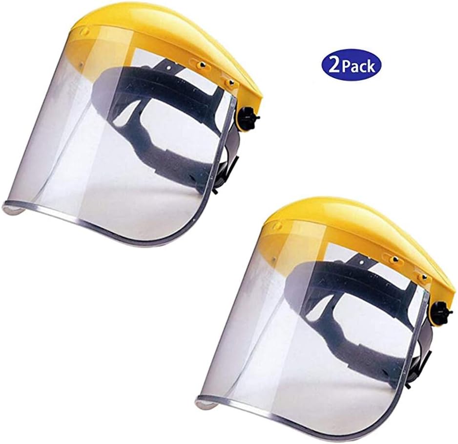 Full Face Shield Anti-Saliva Anti-Fog,Face Shield with Adjustable Flip-Up Visor,Reusable Protective Fil for Kitchen,Welding,Laboratory,2Pack