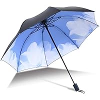 Compact Travel Umbrella,Windproof Waterproof Stick Umbrella Anti-UV Protection Golf Umbrellas