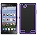 ZTE Lever Case, LK [Shock Absorption ] Impact Resistant Hybrid Dual Layer Armor Defender Protective Case Cover for ZTE Lever LTE (Purple)