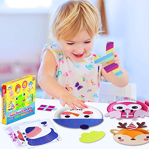 ZMLM Arts Crafts Toy Gift Paper Plate Kit for Kids DIY Art Supplies