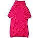 PUPTECK Classic Cable Knit Dog Sweater - Pet Turtleneck Coat Puppy Winter Clothes Pink Large