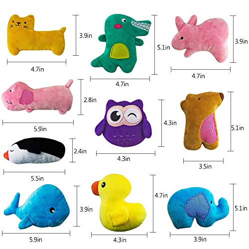 AWOOF 10 Pack Hundespielzeug Welpenspielzeug Hund Quietschspielzeug, Welpen Zahnen Spielzeug, Haustier Hund Plüsch… – Bild 3