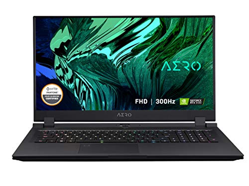 GIGABYTE AERO 17 KC - 17.3" 300Hz FHD IPS - Intel Core i7-10870H - NVIDIA GeForce RTX 3060 6GB GDDR6 - 16GB RAM - 1TB SSD - Windows 10 Home - Creator & Gaming Laptop(AERO 17 KC-8US6150SH)