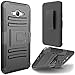 Galaxy A8 Case, Galaxy A8 Holster Case, SGM (TM) Hybrid Heavy Duty Rugged Dual Layer Armor Defender Case with Kickstand + Belt Clip Holster For Samsung Galaxy A8 (Black + Black)