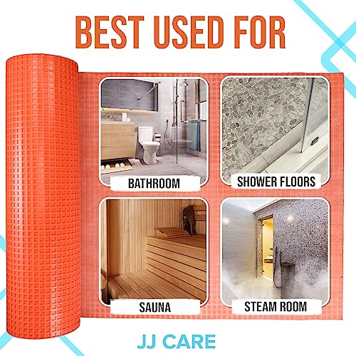 JJ CARE Uncoupling Membrane 1/8 Underlayment [3.3ft X 98.5ft / 323sq Ft