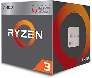 AMD Ryzen 3 2200G, Procesador con Cooler Wraith Stealth (3.5 hasta 3.7 GHz, DDR4 hasta 2933 MHz, 1100 MHz del GPU, L2 /L3 Cache: 2 MB + 4 MB, 65W), Multicolor