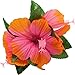 Hibiscus Barrette-Pink Plastic Hair Clip - 4