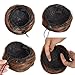 Fast Hair Bun for Men REECHO Hair Extensions Chignon Synthetic 3 inches in Diameter Size Small Color Medium Warm Brown
