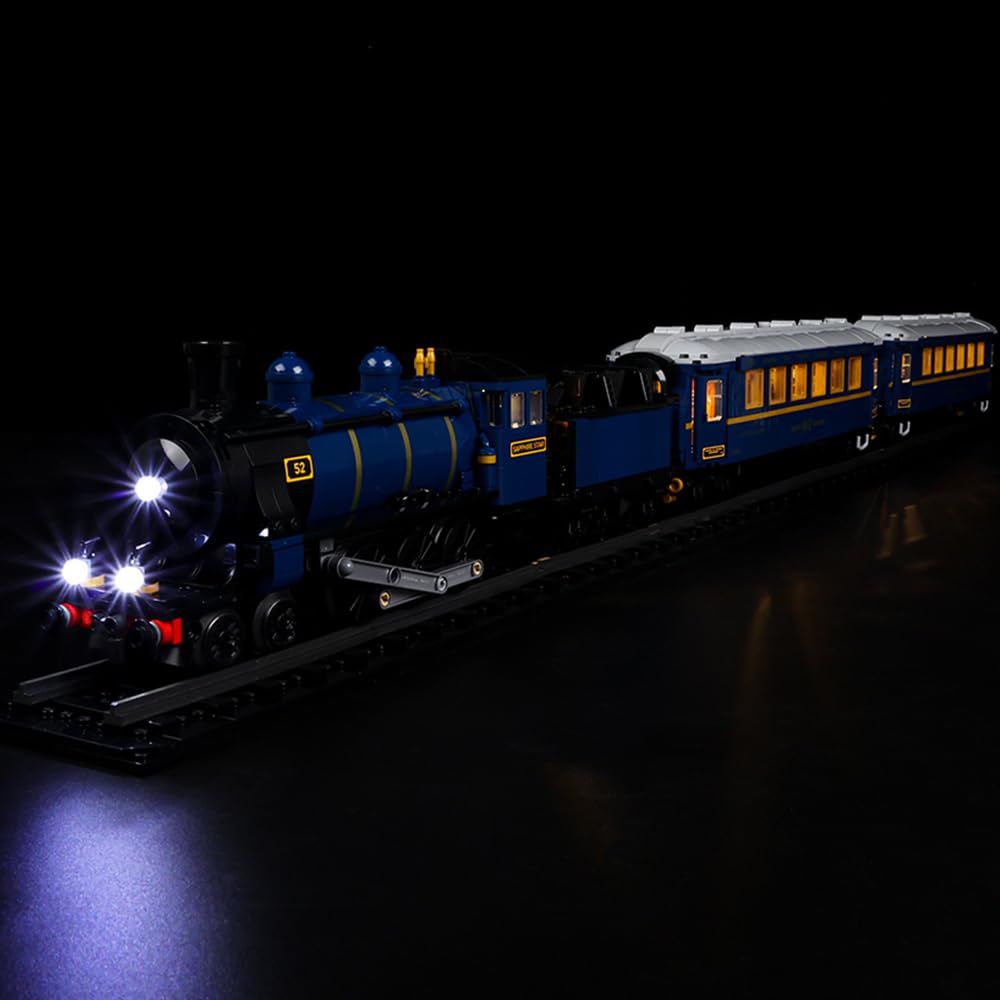 Kyglaring LED Light Kit for Lego Train Sets Building Blocks, Orient Express Train Lighting Set Compatible with Lego 21344 - No lego Model Train Buildings (Classic Version) — image 1