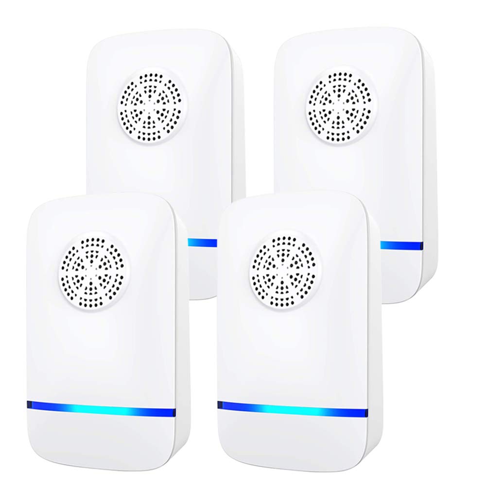 4 Pack Ultrasonic Pest Repeller, Indoor Fly Deterrent Electronic Plug in Insect Control Anti Spiders, Rats, Moths, Ants, Bed Bugs, Fleas, Cockroaches, Flies, Wasps
