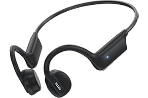 GEUYNAY Bone Conduction Headphones, Open Ear Headphones Bluetooth 5.4 Wireless Headsets with Mic,IPX5 Waterproof Sport Headphones for Running, Cycling, Workout(Black)