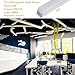 JESLED 4FT LED Shop Light, 45W, 6000LM, 6500K Super Bright White, High Output T8 Integrated Fixture, D Shape 3 Rows Linkable Tube Lights for Garage Workshop Warehouse Plug and Play(10-Pack)