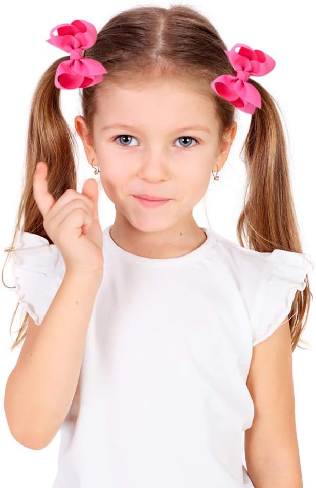 40pcs 3 Inches Baby Girls Hair Bows Hair Ties Elastic Headband Ponytail Holder Hair Band Hair Accessories for Kids Toddlers - Image 3