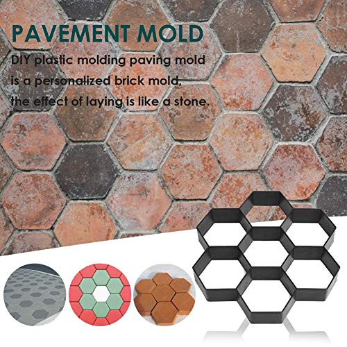 Mikolot Stone Mold - Plastic DIY Path Maker Brick Mold Concrete Molds for Stepping Stones Garden Pavement Mold (Honeycomb)