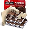 Felt Furniture Pads X-PROTECTOR 133 PCS Premium Furniture Pads – Felt Pads Furniture Feet Best Wood Floor Protectors…