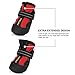 Petacc Dog Boots Water Resistant Dog Shoes and Protect Paws with Soft Nonslip Soles 4 Pcs in Size 8Red