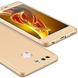 Huawei P9 Case, GKK 3 in 1 Double Dip Knight Series [Hybrid Hard Plastic] Full Protection Phone Case For Huawei P9 (Gold)