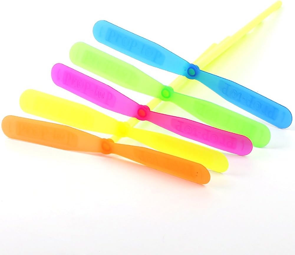 ASCZOV 5Pcs/Set Plastic Bamboo Dragonfly Propeller Outdoor Toy - Blue