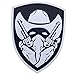 Nornou Double Gun Men Pattern Luminous Patch PVC Rubber Morale Patch Uniform Emblem for Backpack Tactical Military Morale Patch with Velcro