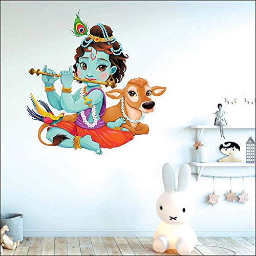 Artway 'Janmashtami Krishna Sticker' Wall Sticker (PVC Vinyl, 60 cm x