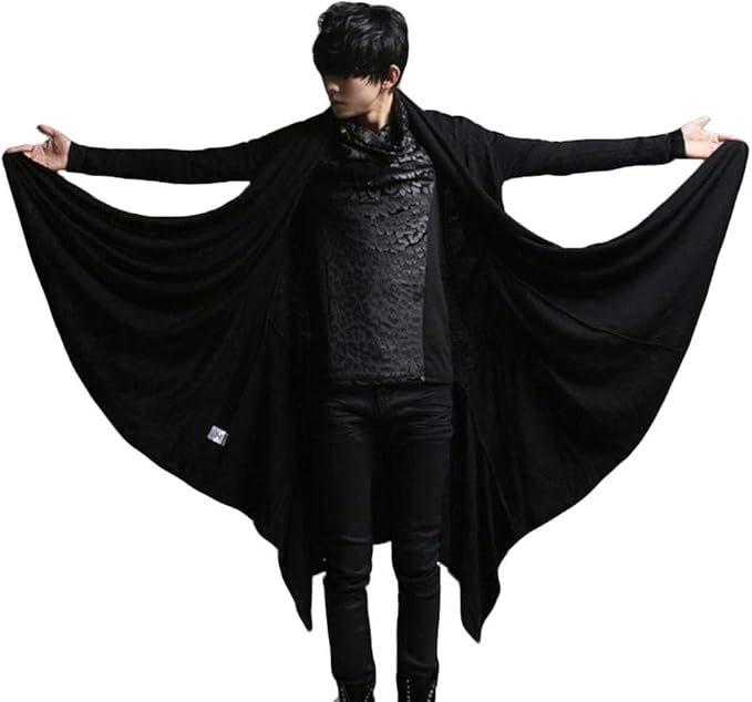 Amazon Mengfanメンズ カーディガン 羽織 マントコート アウター 長袖 ジップアップ シンプル 無地 春秋 ロング丈 コート メンズ パーカーコート カジュアル ファッション 欧米風 カーディガン 通販