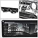 Black Housing Front Bumper Light Lamps Compatible with Chevy GMC C/K 1500 2500 3500 Suburban 88-98