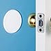 Wideskall® White Round Door Knob Wall Shield Self Adhesive Protector (3